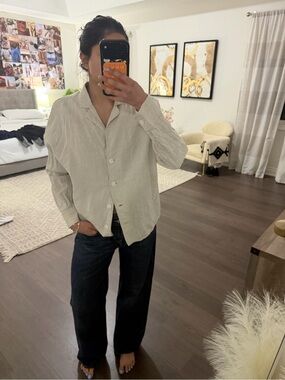 Wilfred Light Beige Button-Down Shirt